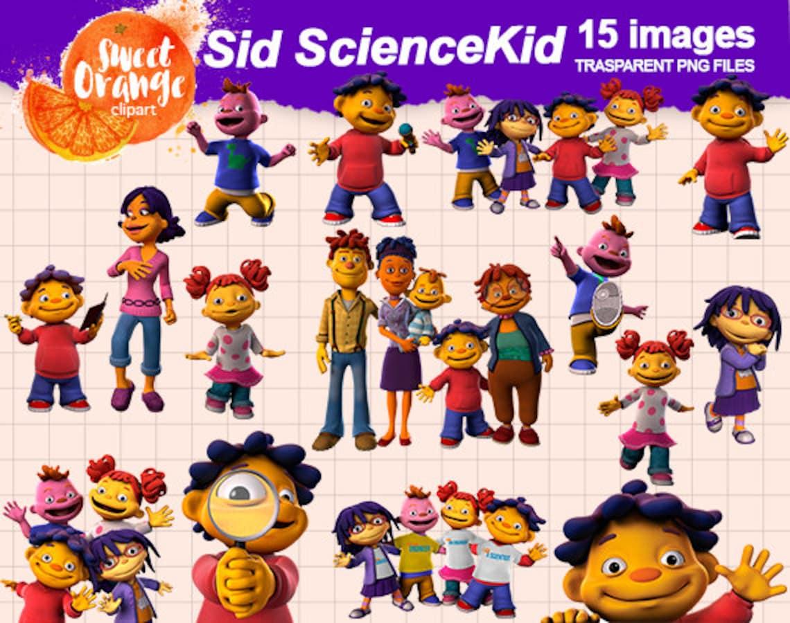 Sid Science Kid Nickelodeon Jr Instant Download PNG Etsy Canada