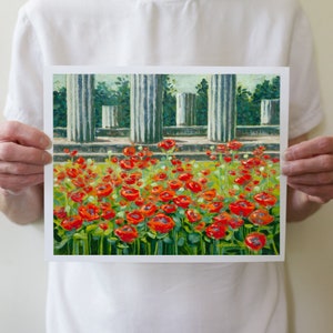 Original Poppy Painting | Fine Art Giclée Print | Scenic Painting Print | Landscape Artwork