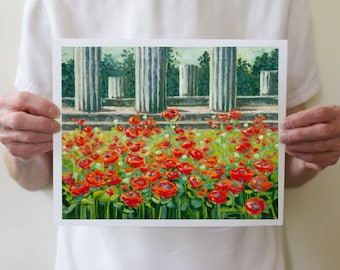 Mohnfeld Giclée Print | Jasmine Hill Malerische Landschaft