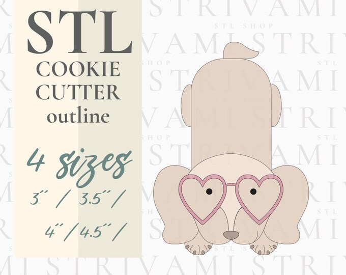 Dachshund Dog Cookie Cutter Outline STL File (Digital Download)