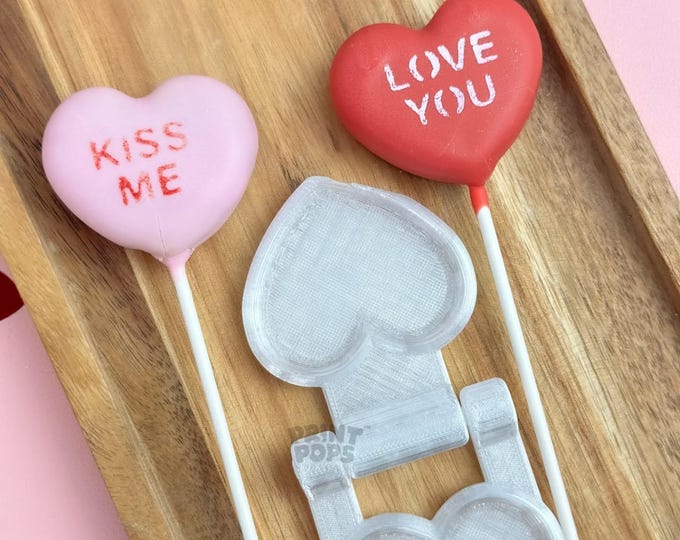 Heart Disk 3D Cake Pop Mold Print Pops™