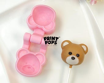 Bear Head 3D Cake Pop Mold Print Pops™