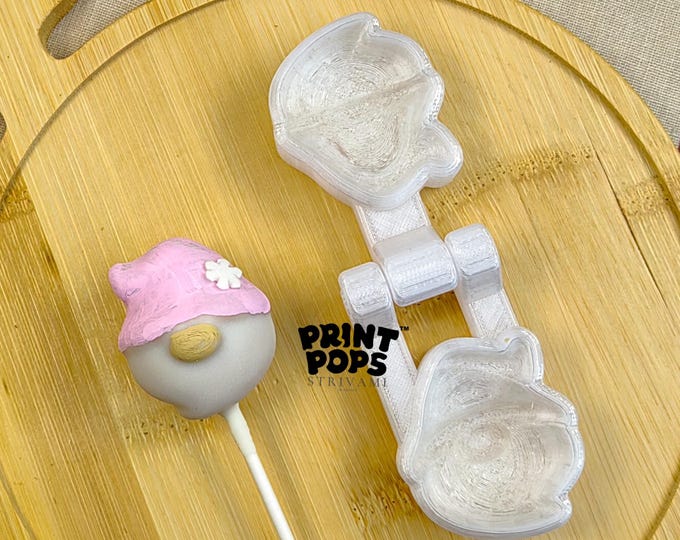 Gnome 3D Printed Cake Pop Mold - Print Pops™