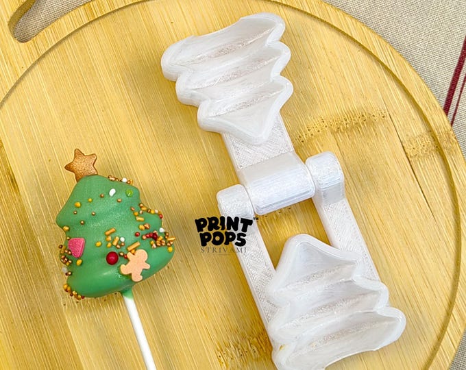 Christmas Tree 3D Printed Cake Pop Mold - Print Pops™