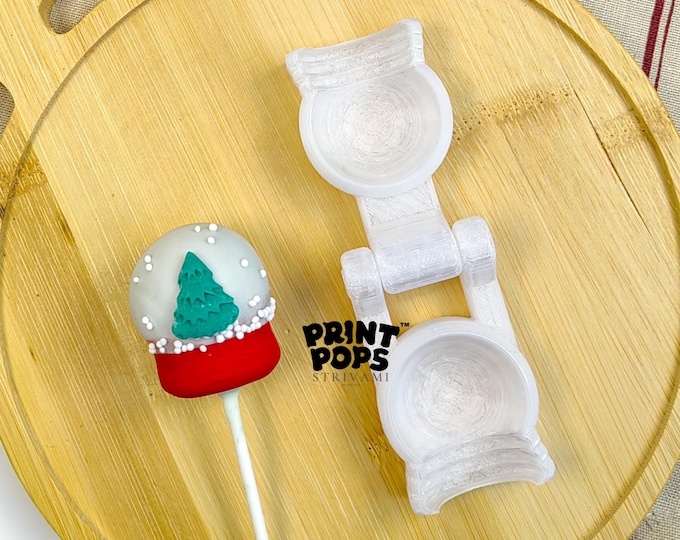 Snow Globe 3D Printed Cake Pop Mold - Print Pops™