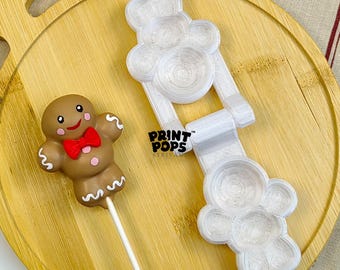Gingerbread Man 3D Printed Cake Pop Mold - Print Pops™