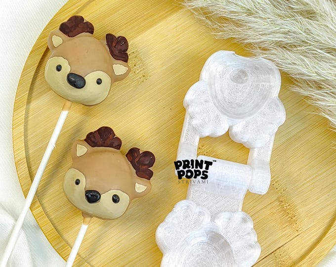 Reindeer 3D Printed Cake Pop Mold - Print Pops™