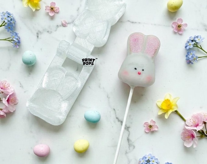 Bunny Head 3D Cake Pop Mold Print Pops™
