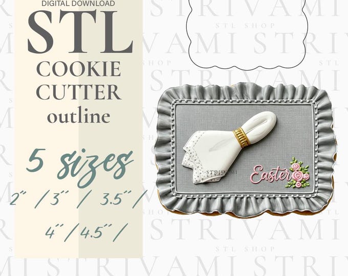 Easter Placemat Cookie Cutter STL File: Ruffled Scalloped Design (Digital Download)