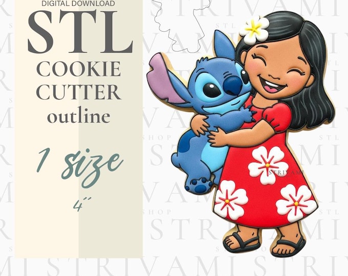 Blue Alien Cookie Cutter STL File: 3D Print Digital Download