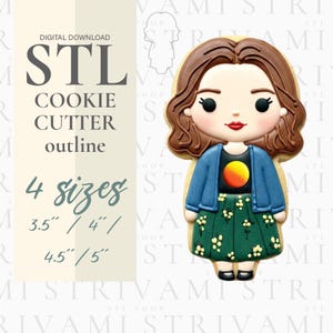 Digital Natalie Cookie Cutter, STL Natalie My Craft Cookie Cutter, Digital Download Pixel Art Cookie Cutter, STL Cookie Cutter, ID 0033