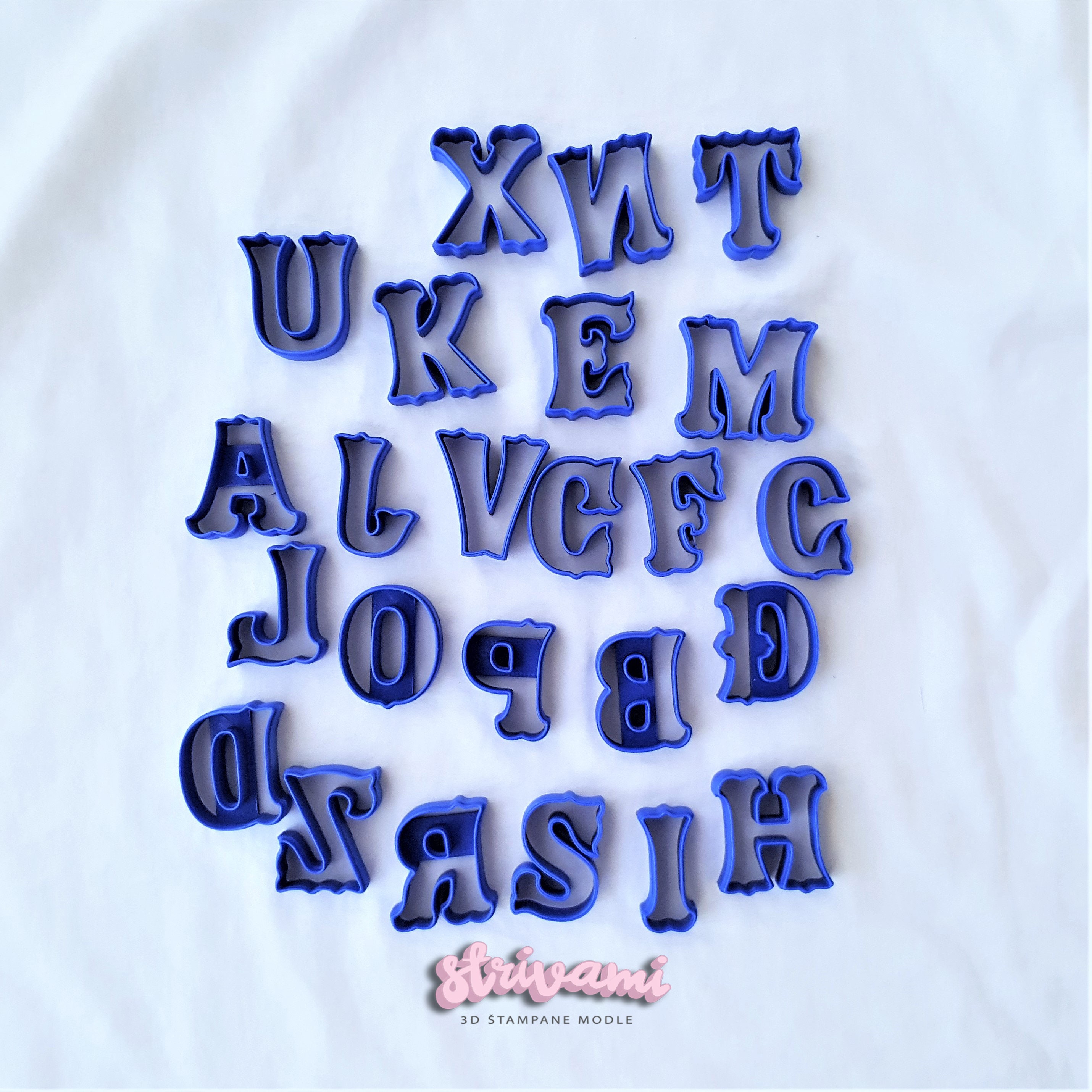 Alphabet cutter set Fondant alphabet set Alphabet cutters Etsy