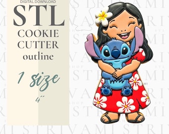 Blue Alien Cookie Cutter STL File: 3D Printer Digital Download