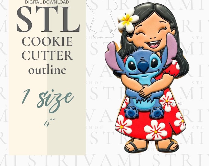 Blue Alien Cookie Cutter STL File: 3D Printer Digital Download