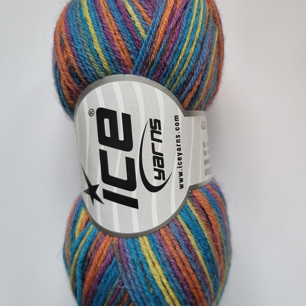 Ice Yarns SockenWolle (Sock Yarn) Rainbow 50gr