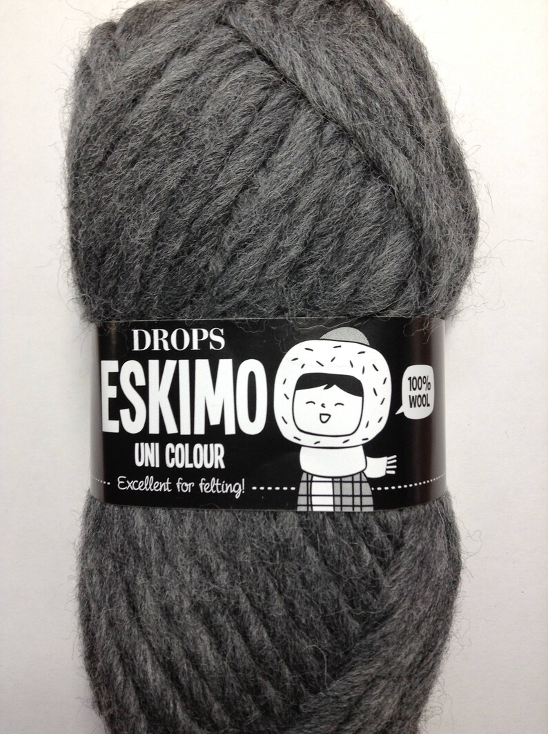 Dark Grey #14 Drops Yarn Eskimo