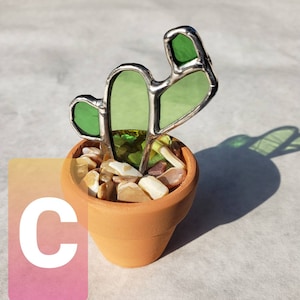 Stained glass cactus Great gift for the plant or succulent lover C