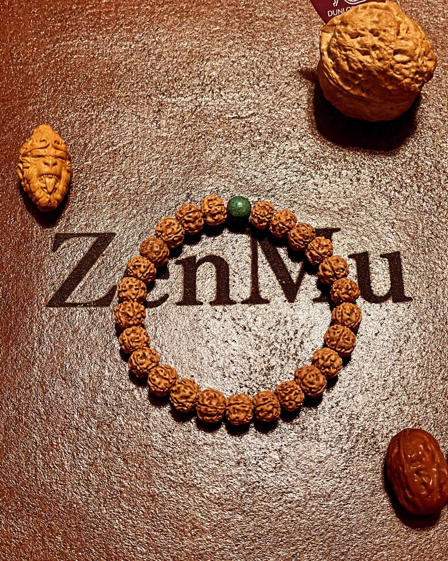 Custom Fit Mini 8mm Rudraksha Bodhi Bracelet with 8mm Turquoise Bead