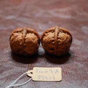 Pair of Matched Four Faced Yunnan Iron Smooth Walnut Pair 34x31 mm 四棱云铁核桃手捻