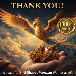 Prezent z orzecha włoskiego Wenwan w kształcie ptaka – wdzięczność z okazji 10. rocznicy