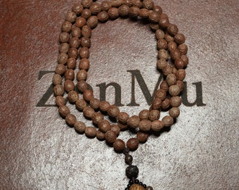 The Seed Mala 108 Beads Full Mala with Thousand Eye Bodhi 千眼菩提 Bead Pandent