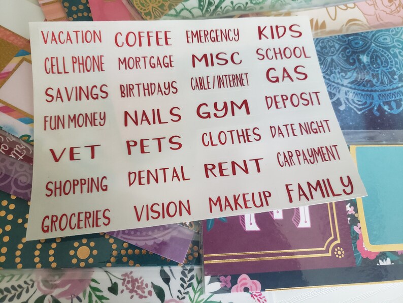 cash envelope labels cash envelope stickers budget labels etsy