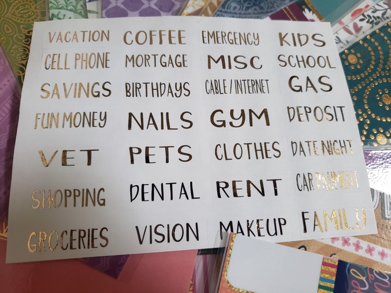 cash envelope labels cash envelope stickers budget labels etsy