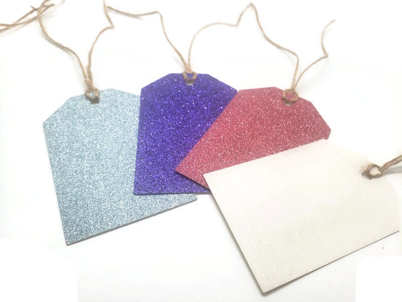 Glitter Gift Tags / Christmas Gift Tags / Holiday Gift Tags/ Etsy