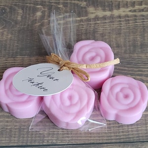 Pink Goat milk Mini soap favors / wedding favors / personalized soaps/ bridal shower favors / baby shower soap favors