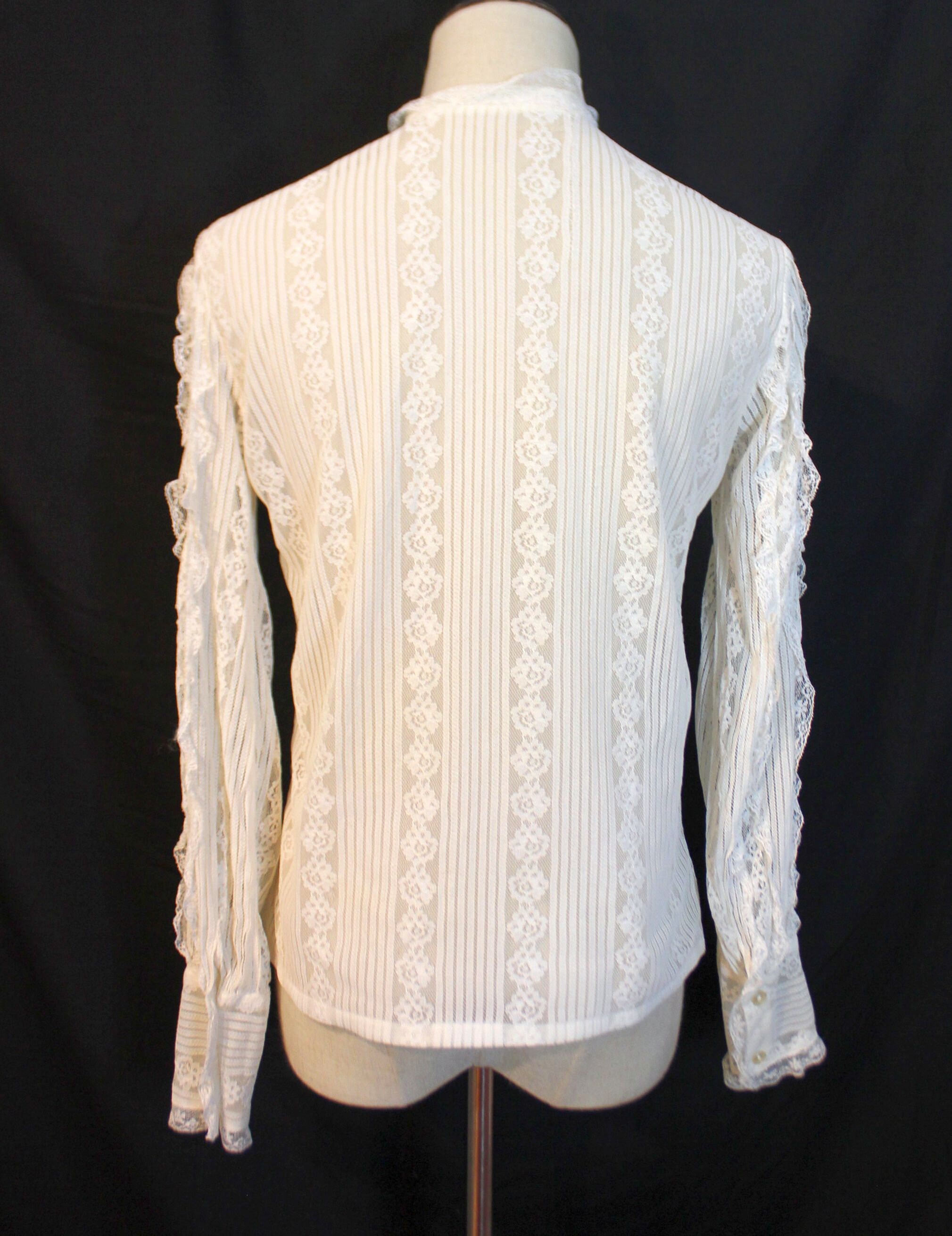 Cream Edwardian Style Shirt 70s