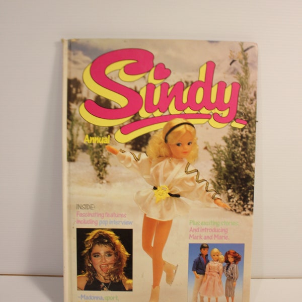 Sindy Annual Vintage 1986 Picture Comic Puzzle Interviews Hardback Book