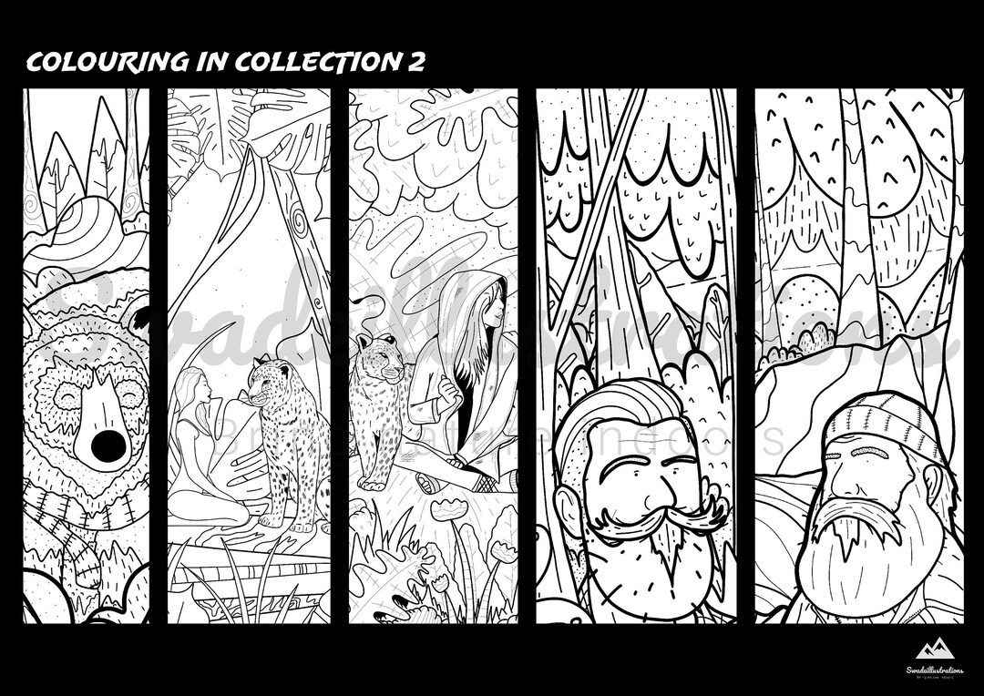 Colouring Pages Collection Coloring Page Collection 2: A4 Printable Designs (digital Download) - Etsy