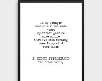 F Scott Fitzgerald Printable Quote A Life You Are Proud Etsy