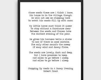Robert Frost Druck Etsy