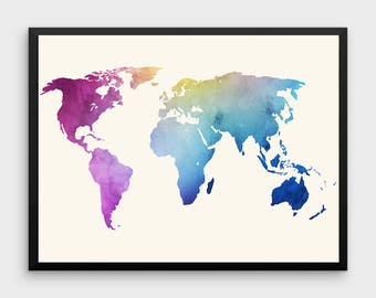pastel world map etsy world map prints