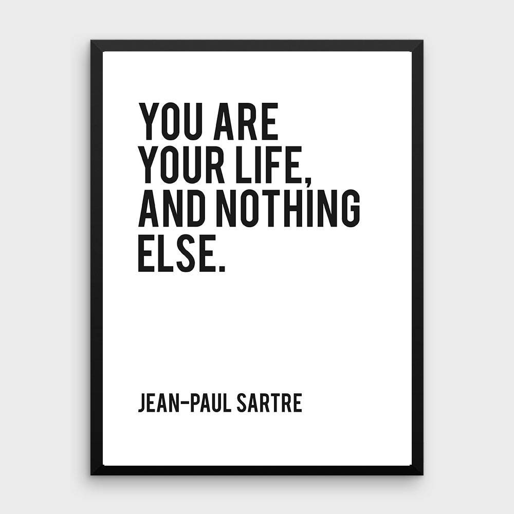 Jean Paul Sartre Leben Zitat Ihr Leben Bücher Lesen Etsy