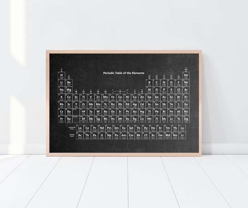 Table  | Art, of Science Print Periodic Decor, Chemistry Poster, Elements Table Poster, Dorm Print, Periodic Wall Chemistry Room Science