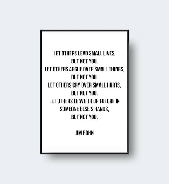 Jim Rohn Quote Druck Aber Nicht Sie Motivierend Zitat Zitat Etsy