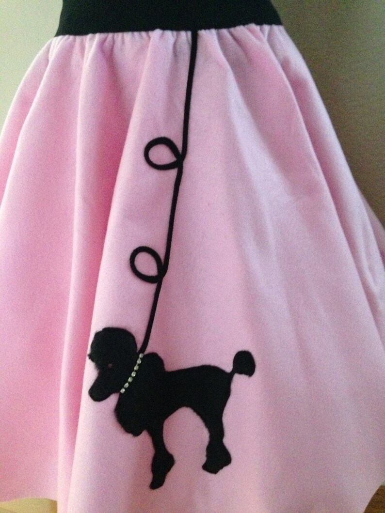 Girls 50/'s Poodle Skirt /& Scarf 2 Pc Set