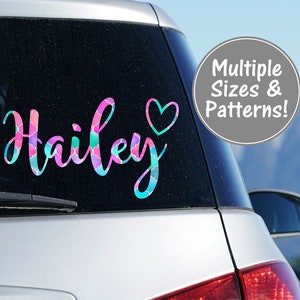 Cursive Name Sticker for Car, Heart Decal for Car Name Decal Pattern Decal Car Vinyl Decal Name Cursive Name Decal for Yeti Decal for Women