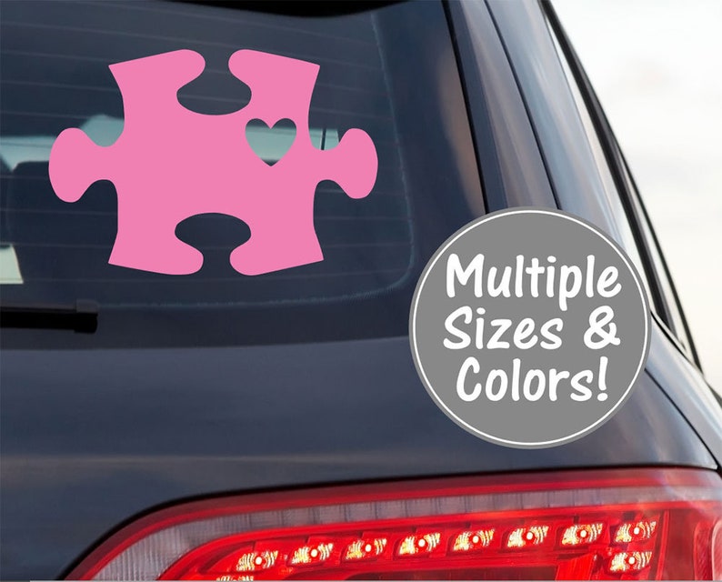 Autism Puzzle Piece Decal for Car Autism Awareness Decal - Etsy