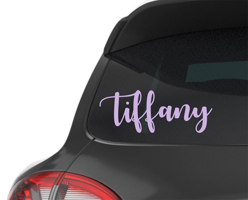 Cursive Name Sticker for Car Calligraphy Decal Personalized Etsy