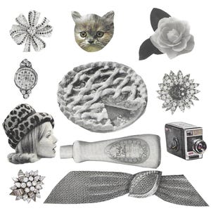 With Shades of Grey, Vintage Collage, Black and White Collage, Collage, Original Collage, Collage, Collage Art, Paper Collage, Paper Art,