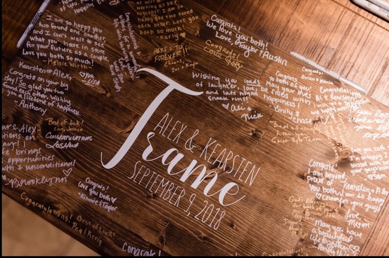 Wood Guest Book Alternative Wedding Image 0