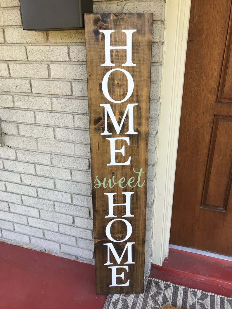 LARGE Front porch sign home sweet home sign welcome sign | Etsy