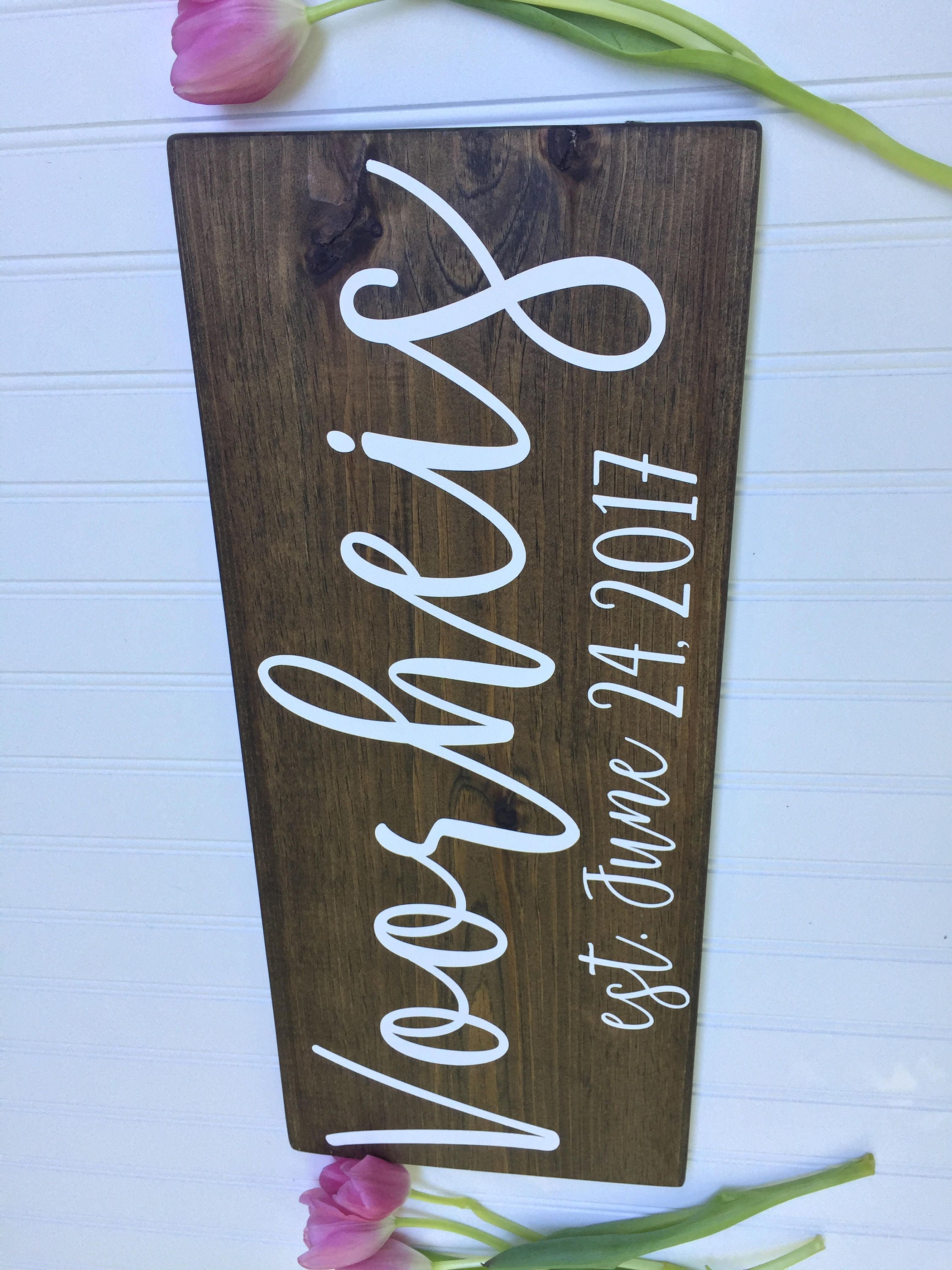 Last Name Family Name Wedding Gift Engagement Gift Etsy