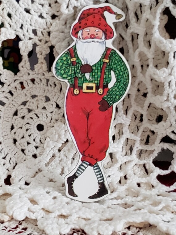 Resin Santa Pin: Old World Christmas Fashion