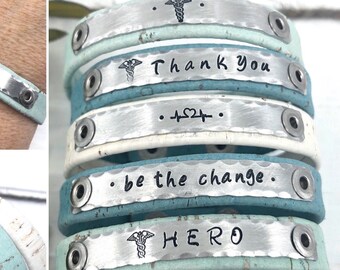 Medical Anti-Microbial Cork Skinny Adjustable Bracelet, FREE SHIPPING