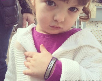 KIDS Age 3-12, Inspiring Skinny Leather Adjustable Bracelet in 24 colors
