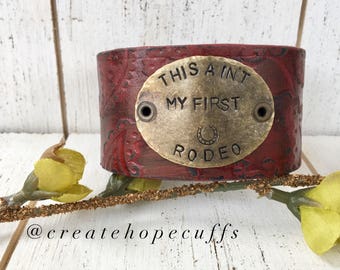 Upcycled Inspirational & Personalized Leather by CreateHopeCuffs